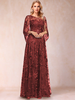 A-line Scoop Short Sleeves Appliques Mother of the Bride Dresses with Cape