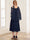 A-Line Asymmetrical Neck Tea-Length Mother Of The Bride Dresses With Beading & Cape