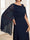 A-Line Asymmetrical Neck Tea-Length Mother Of The Bride Dresses With Beading & Cape