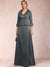 A-Line/Princess Separates V-Neck 3/4 Sleeves Floor-Length Mother of the Bride Dresses