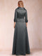 A-Line/Princess Separates V-Neck 3/4 Sleeves Floor-Length Mother of the Bride Dresses