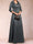 A-Line/Princess Separates V-Neck 3/4 Sleeves Floor-Length Mother of the Bride Dresses