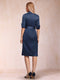 Sheath/Column Collared V-Neck Half Sleeves Knee-Length Mother of the Bride Dresses with Bow & Pleats