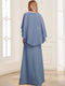Chiffon A-Line V-Neck Floor-Length Mother Of The Bride Dresses With  3D Floral & Ruffles