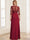 Lace Chiffon A-Line/Princess Square Neck Floor-Length Mother Of The Bride Dresses With Cascading Ruffles & Sequins