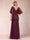 Trumpet/Mermaid V-Neck Floor-Length Half Sleeves Mother Of The Bride Dresses With Appliques Lace & Sequin