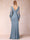 Sheath/Column Scoop Long Sleeves Floor-Length Chiffon Mother Of The Bride Dresses With Lace Embroidery