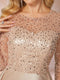 Trumpet/Mermaid Illusion Scoop Long Sleeves Floor Length Mother of the Bride Dresses with Sequins