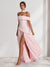 Chiffon Sheath/Column Off-the-Shoulder Floor-Length Bridesmaid Dress With Scarf & Split Side