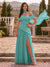 Chiffon Sheath/Column Off-the-Shoulder Floor-Length Bridesmaid Dress With Scarf & Split Side