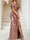 Sheath/Column One Shoulder Floor-Length Evening Dresses with Pleats & Split Side