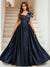 Sheath/Column One Shoulder Sleeveless Floor-Length Evening Dresses with Sequins & Overskirt