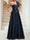 Sheath/Column One Shoulder Sleeveless Floor-Length Evening Dresses with Sequins & Overskirt