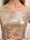 Sequin Sheath/Column Scoop Long Sleeves Floor-Length Evening Dresses with Beading