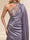Sheath/Column Illusion One Shoulder Cape Sleeve Sweep train Evening Dresses with Beading & Overskirt