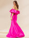 Satin Trumpet/Mermaid Strapless Short Sleeves Evening Dresses