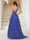 Maxi Tulle A-Line One-Shoulder Evening Dresses with Sequin Appliques & 3D Flower