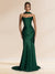 Sheath/Column Strapless Sleeveless Sweep train Ruched Evening Dresses With Shawl