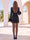 Sheath/Column V-Neck Long Sleeves Blazer Mini Cocktail Dresses with Feather