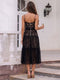 A-Line/Princess Spaghetti Straps Lace Tea-Length Cocktail Dresses