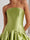 A-Line/Princess Strapless Sweep Train Ruched Prom Dresses