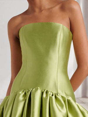 A-Line/Princess Strapless Sweep Train Ruched Bridesmaid Dresses