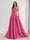 A-Line/Princess Strapless Sweep Train Ruched Prom Dresses