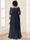 A-Line/Princess Scoop Half Sleeves Plus Size Chiffon Mother of the Bride Dresses With Lace