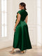 A-Line/Princess V-Neck Plus Size Mother of the Bride Dresses With 3D Floral