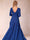 A-Line/Princess Crew Neck Long Sleeves Mother of the Bride Dresses with Pleats