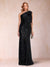 Sequins Sheath/Column One-Shoulder Sleeveless Mother of the Bride Dresses With Bow