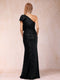 Sequins Sheath/Column One-Shoulder Sleeveless Mother of the Bride Dresses With Bow