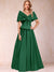 A-Line/Princess Off-The-Shoulder Sleeveless Ruched Mother of the Bride Dresses With Bow(s)