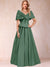 A-Line/Princess Off-The-Shoulder Sleeveless Ruched Mother of the Bride Dresses With Bow(s)