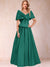 A-Line/Princess Off-The-Shoulder Sleeveless Ruched Mother of the Bride Dresses With Bow(s)