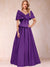 A-Line/Princess Off-The-Shoulder Sleeveless Ruched Mother of the Bride Dresses With Bow(s)