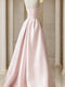 A-Line/Princess Strapless Floor-Length Prom Dresses