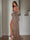 Sequined Sheath/Column Sweetheart Sweep Train Prom Dresses With High Split