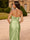 Sheath/Column Halter Sweep Train Prom Dresses With Split Side