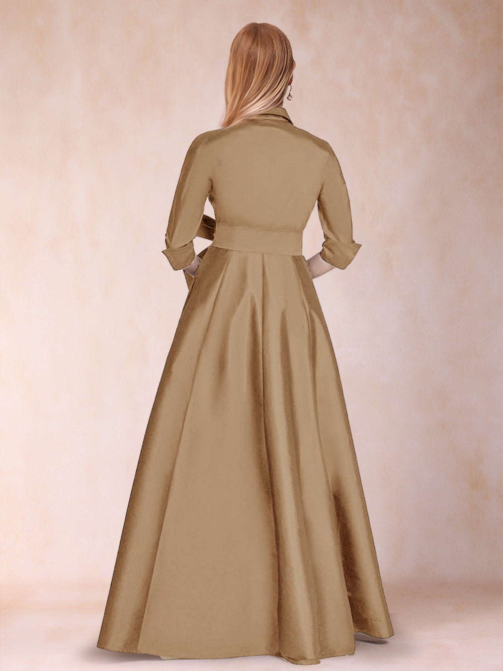 A-Line/Princess Separates V-Neck Long Sleeves Mother of the Bride Dresses With Belt