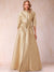 A-Line/Princess Bead Collar Half Sleeves Mother of the Bride Dresses With Belt