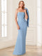 Sheath/Column Strapless Long Sleeves Mother of the Bride Dresses With Beading