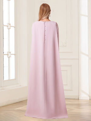 Sheath/Column Crew Neck Long Sleeves Mother of the Bride Dresses With Beadings