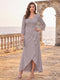Sheath/Column V-Neck 3/4 Sleeves Mother of the Bride Dresses With Lace & 3D Floral