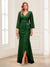 Sheath/Column V-Neck 3/4 Sleeves Mother of the Bride Dresses With Lace & 3D Floral