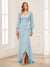 Sheath/Column V-Neck 3/4 Sleeves Mother of the Bride Dresses With Lace & 3D Floral