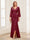Sheath/Column V-Neck 3/4 Sleeves Mother of the Bride Dresses With Lace & 3D Floral