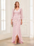 Sheath/Column V-Neck 3/4 Sleeves Mother of the Bride Dresses With Lace & 3D Floral