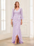 Sheath/Column V-Neck 3/4 Sleeves Mother of the Bride Dresses With Lace & 3D Floral