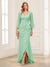 Sheath/Column V-Neck 3/4 Sleeves Mother of the Bride Dresses With Lace & 3D Floral